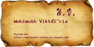Wohlmuth Viktória névjegykártya